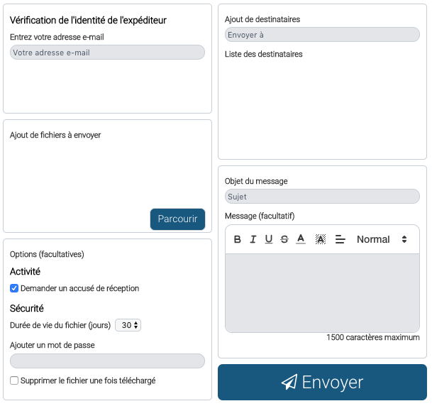 Envoi sécurisé de fichiers
