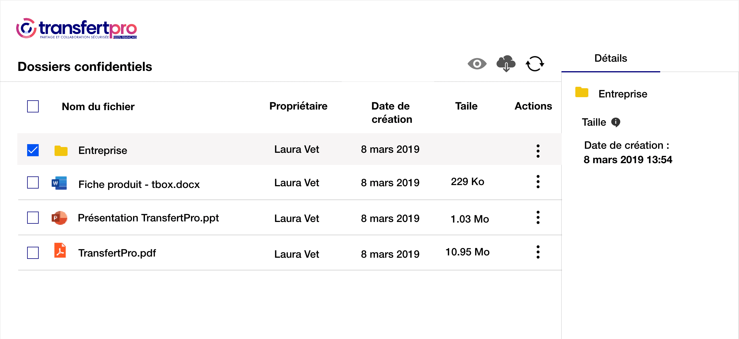 Image de partage de fichiers via un lien