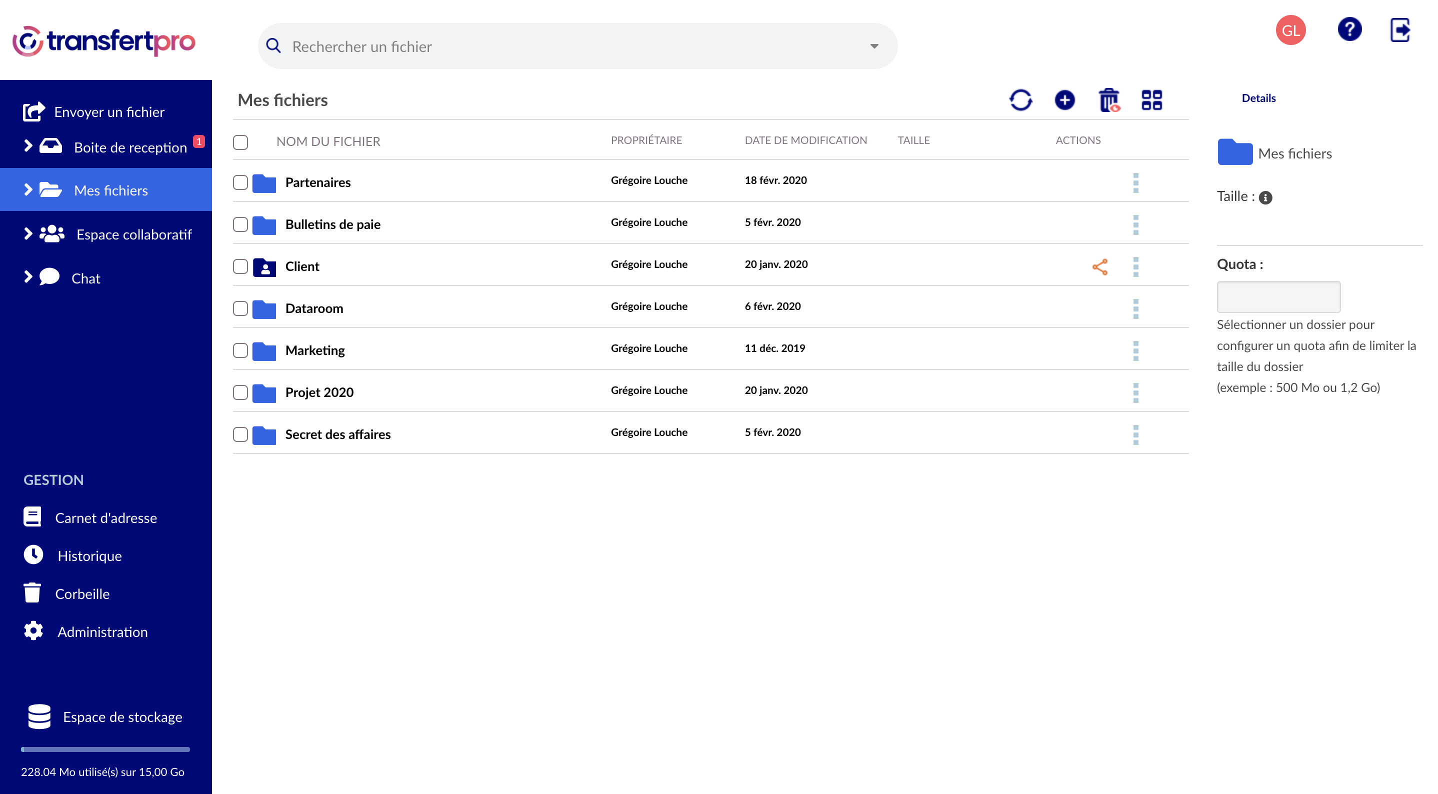 Tbox solution pour partager et collaborer sur des fichiers Interface de partage de fichiers et de collaboration