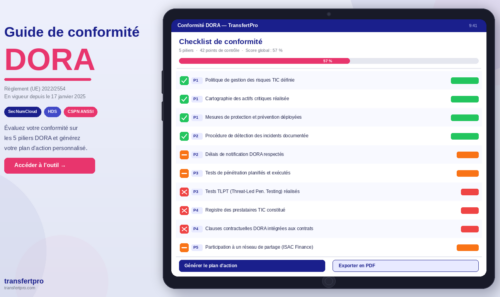 Guide de conformité DORA – Checklist et plan d&rsquo;Action